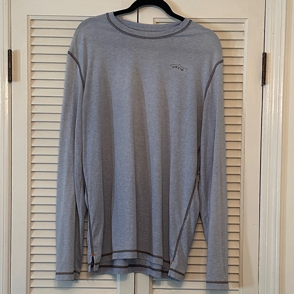 Orvis Light Gray Long Sleeve Tee